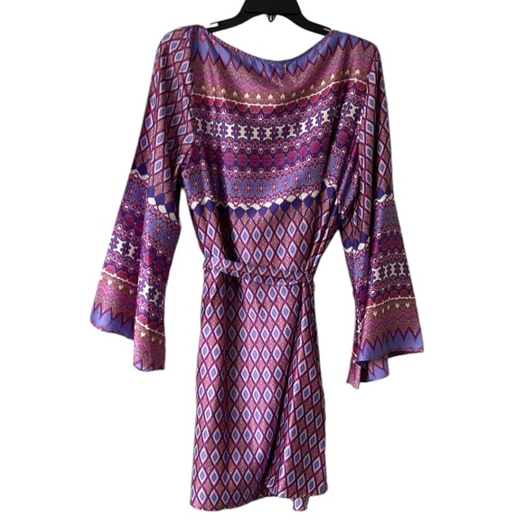 SOLD NWT Misa Los Angeles Violet Geometric Belted Twiggy Dress Size XL Reg. $345 - Picture 5 of 12